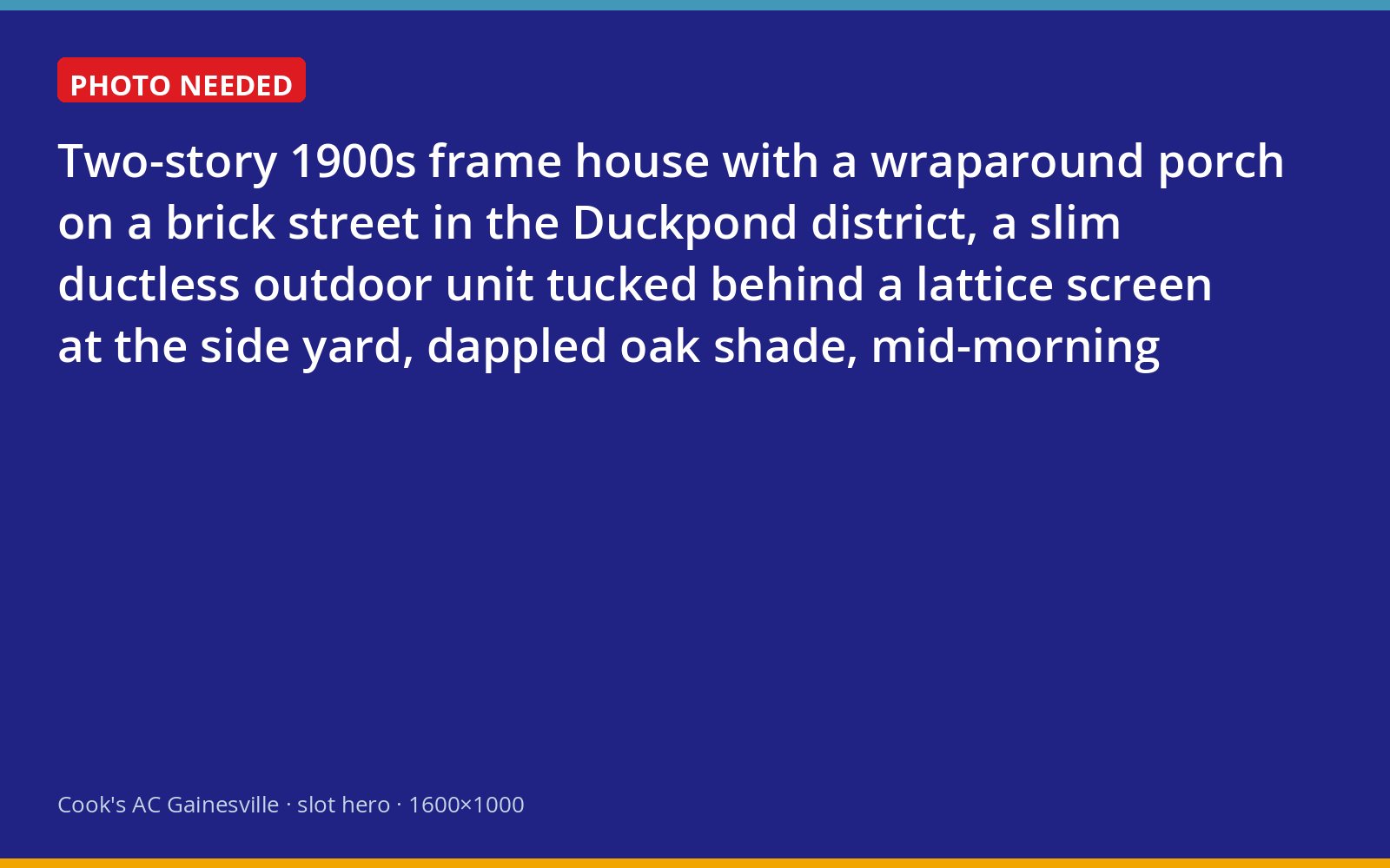 Historic two-story frame house in Gainesville's Duckpond district with a small outdoor air conditioning unit screened by lattice