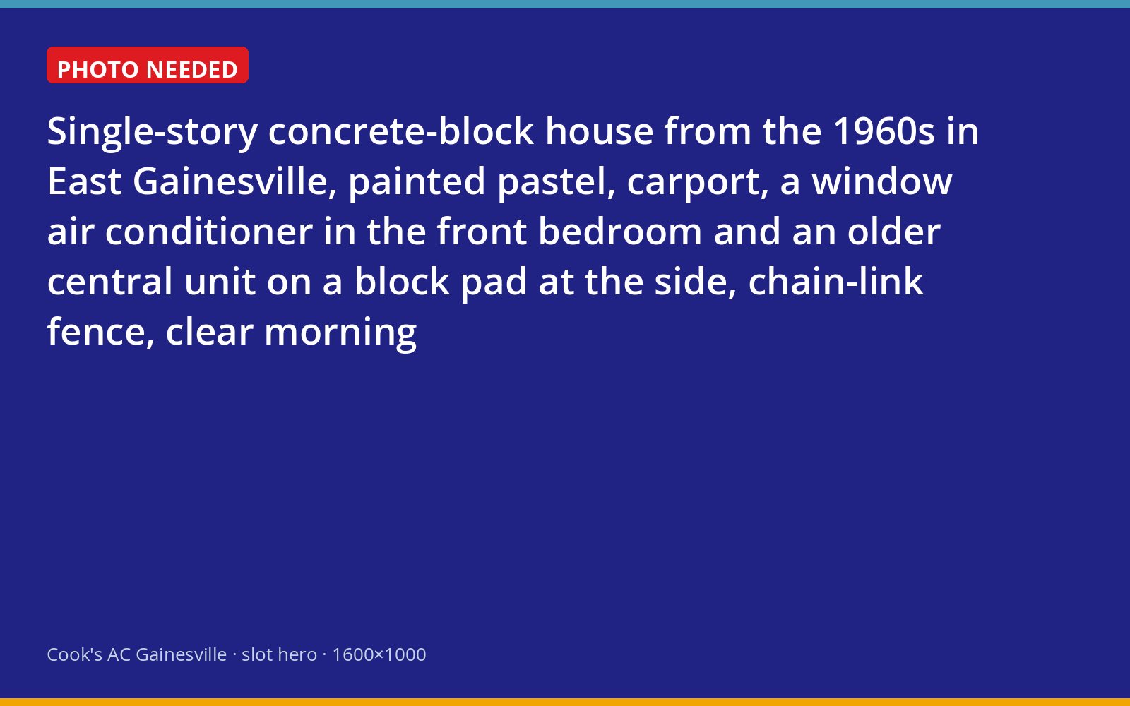 1960s block house in East Gainesville with both a window unit and an older central air conditioner