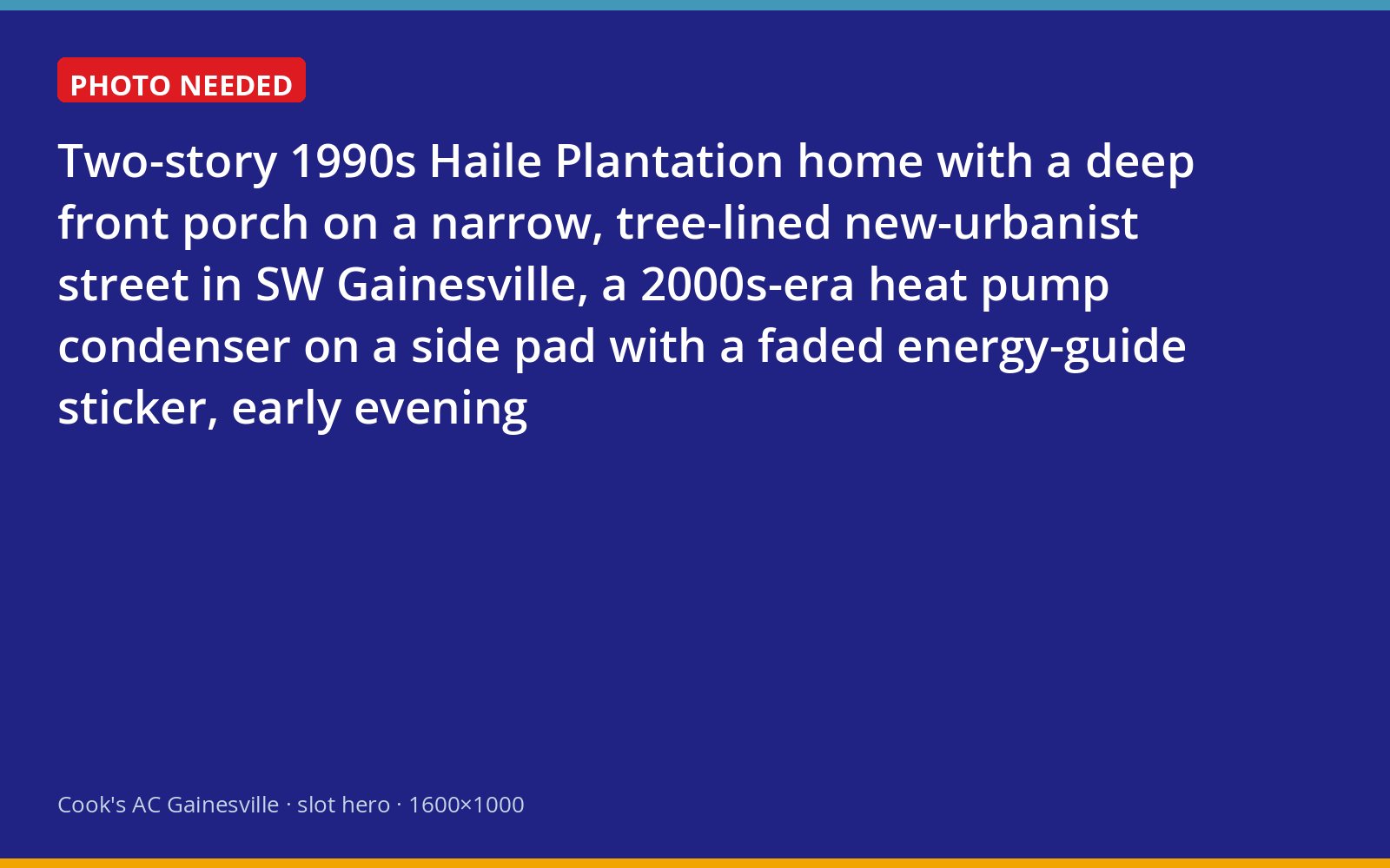 1990s two-story home in Haile Plantation with a mid-2000s heat pump condenser at the side