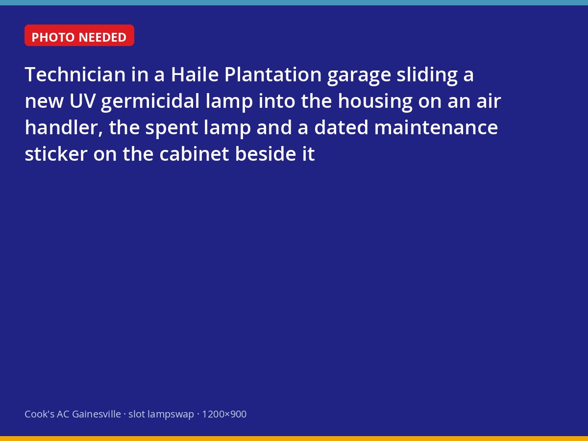 Annual UV lamp replacement on a whole-house air purification system