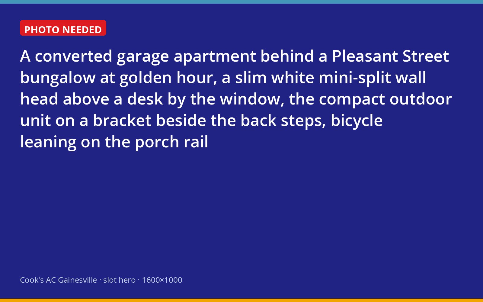 Ductless mini-split wall unit cooling a garage apartment behind a historic Gainesville home